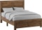 FULL SIZE, FURNITURE OF AMERICA CURRY FULL PANEL BED IN RUSTIC LIGHT WALNUT l. RETAILS FOR $342.39.