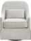 Madison Park Theo Swivel Glider Accent Chair, 360 Degree Rocker Armchair with Metal Base Stand,