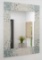Deco 79 Mother of Pearl Rectangle Wall Mirror with Blue Corners, 48