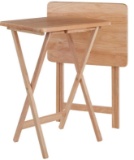 Winsome Wood Alex 2-Pc Snack Tables, Natural Finish