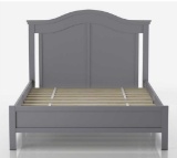 Furniture of America Elburd Solid Wood Camelback Full Platform Bed in Gray