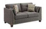 Laurissa Fabric Loveseat, Gray by ACME