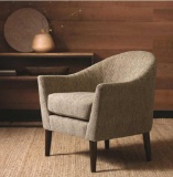 MADISON PARK GREYSON HARDWOPD CHAIR IN GREY FINISH, FPF18-0222. RETAILS FOR $526.85. PLEASE SEE THE