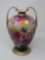 PORCELAIN HAND PAINTED VASE; MEASURES 10 INCHES TALL
