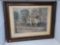 FRAMED WATERCOLOR OF A HOME BY FRANK STEINMAN PRESENTED BY HARRY TRUMAN WITH SIGNATURE IN A VINTAGE