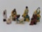 LOT OF 7 MINIATURE MUDMEN RANGING IN HEIGHT FROM 1 INCH TO 4 INCHES