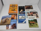 LOT OF 10 BOOKS ON HORSES, DICK AND FELIX FRANCIS MANUAL OF HORSEMANSHIP, THREE PAPERBACKS ON
