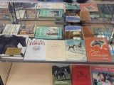LOT OF 9 BOOKS ON HORSES, THINKING WITH HORSE, HIGH COURAGE, OBSERVERS BOOK ON HORSES AND PONIES,
