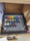 SHADOW BOX LEGO DISPLAY FILLED WITH 20 MINIFIGURES, 12 COLORED ASTRONAUTS, ADMIRAL THRAWN, ADMIRAL