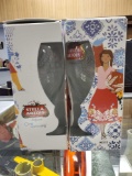 LOT OF 2 GLASSES, STELLA ARTOIS, MONICA RAMOS, AND SILVANA AVILA, PLEASE SEE THE PICTURES FOR MORE