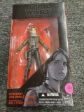STAR WARS THE BLACK SERIES, SERGEANT JYN ERSO (JEDHA) NO.22, IN THE ORIGINAL BOX, PLEASE SEE THE