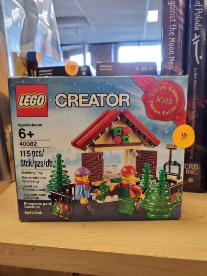 SEALED LEGO CREATOR, LIMITED EDITION 2013 TREE SHOPPING SCENE, 40082, SOME MINOR DENTS, PLEASE SEE