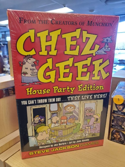SEALED STEVE JACKSON GAME, CHEZ GEEK HOUSE PARTY EDITION, PLEASE SEE THE PICTURES FOR MORE