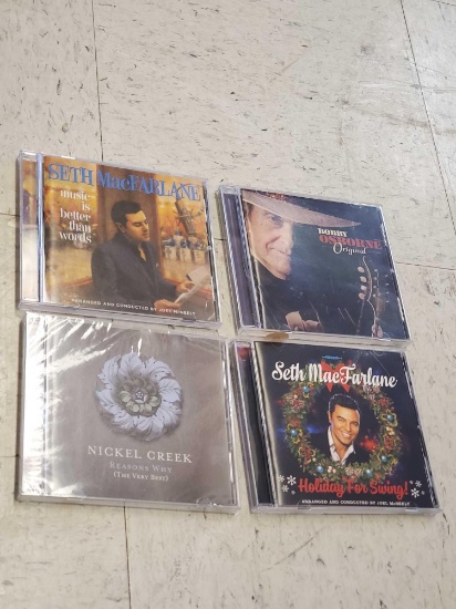LOT OF 4 MUSIC CDS, SETH MACFARLANE MUSIC IS BETTER THAN WORDS, AND HOLIDAY FOR SWING!, NICKEL CREEK