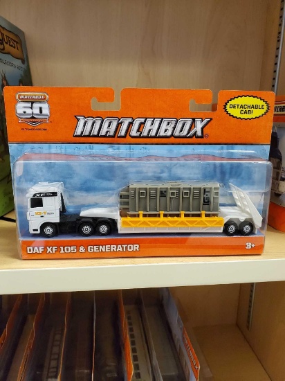 SEALED MATCHBOX, DAF XF 105 & GENERATOR TRAILER, PLEASE SEE THE PICTURES FOR MORE INFORMATION.