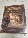 DUNGEONS AND DRAGONS RACES OF STONE BOOK, PLEASE SEE THE PICTURES FOR MORE INFORMATION.