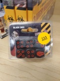 ZOMBICIDE, SET OF 6 BLACK AND RED DICE, PLEASE SEE THE PICTURES FOR MORE INFORMATION.
