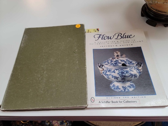 (RM1) LOT OF 2 BOOKS. INCLUDES: "FLOW BLUE" A COLLECTOR'S GUIDE TO PATTERNS, HISTORY, AND VALUES.