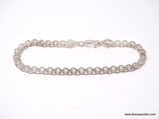.925 STERLING SILVER 7" BRACELET. WEIGHS APPROX. 7.66 GRAMS.