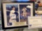 FRAMED AUTOGRAPHED PHOTOS OF NEW YORK YANKEES PLAYERS JOE DIMAGGIO AND MICKEY MANTLE HALL OF FAME -