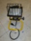 UTILITECH FLOOR FLOOR LIGHT. YELLOW AND BLACK, SINGLE LAMP, PLEASE SEE THE PICTURES FOR MORE