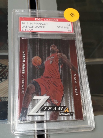 ECM GRADING 2013-14 PINNACLE LEBRON JAMES Z-TEAM #2 GEM MINT 10, PLEASE SEE THE PICTURES FOR MORE