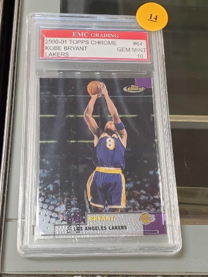 EMC GRADING 2000-01 TOPPS CHROME KOBE BRYANT LAKERS, #64, GEM MINT 10, PLEASE SEE THE PICTURES FOR