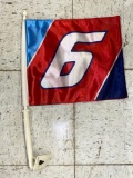 NASCAR #6 MARK MARTIN CAR WINDOW FLAG FROM COLLEGIATE SPORTS PRODUCTS