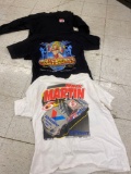 LOT OF ASSORTED SHIRTS TO INCLUDE NASCAR MARK MARTIN, HOLLY BROWNS SHIRT, LONG SLEEVE CIRCUIT CITY