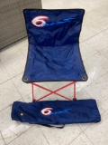 NASCAR #6 MARK MARTIN FOLDING LAWN CHAIR WITH CARRYING BAG, CARRYING BAG HAS ARM STRAP MEASURES