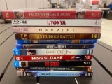 LOT OF ASSORTED DVDS TO INCLUDE Hello My Name is Sally, Harriet, In Dubious Battle, Blood and Money,