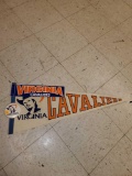 VIRGINIA CAVALIERS PENNANT FLAG WITH BUTTON AND STICKER, 29 1/2
