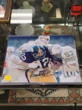 SIGNED SPORTS PHOTO IN PLASTIC PROTECTOR, FRANCO HARRIS PITTSBURGH STEELERS VS MIAMI DOLPHINS,