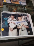 SIGNED GAME PHOTOGRAPH, MICKEY MANTLE AND TED WILLIAMS, COMES WITH NUMBERED COA FROM GUARANTEED