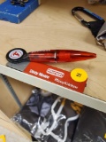 LOT OF 2 ITEMS, RED FIRESTONE MAGNETIC PEN, AND A HORMEL DINTY MOORE MARY KITXHEN BRANDED ULILITY