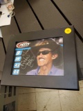 SIGNED AND FRAMED RICHARD PETTY PHOTO PRINT, 9 1/2