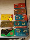 LOT OF 8 DIE CAST BADGES, 5 RICHARD PETTY NO.43 1996,THERE 1972, 1979, 1984, no.18 BOBBY LABONTE