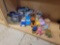 LOT OF ASSORTED TOYS. INCLUDES BATMAN ACTION FIGURES, VINTAGE PLASTIC TOY CARS, LEGO FRIENDS KITS,