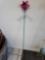 BENCHMADE FORK AND SPOON ART METAL FLOWER YARD DECORATION. MEASURES APPROX. 10