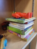 LOT OF ASSORTED BOOKS. INCLUDES: SNEETCHES ON BEACHES, NUMBERS, PEEK A FLAP ZOO, PEEK A A BOO, I
