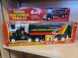 RADIO CONTROL SUPER CONTAINER TRAILER. 4 IN 1- CONTAINER, TANK ROLLY, FLAT TRAILER, HEAD. NEW IN