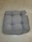 SQUARE GREY TUFFED SEAT CUSHION, 22