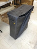 BLACK LOOSE CLOTHING BIN, WITH FLAP LID, PLEASE SEE THE PICTURES FOR MORE INFORMATION.