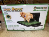 Hompet Dog Grass Pad with Tray Large, Puppy Turf Potty Reusable Training Pads with Pee Baffle,