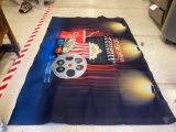 Home Area Runner Rug Pad Cinema Movie Theater Object on Curtain ;Sign Thickened Non Slip Mats