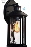 MOTINI 1-Light Outdoor Wall Sconce Lantern with Motion Sensor and Dusk to Dawn 60 W Bulb Included