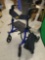 DEER PLANET BLACK AND BLUE FOLDING ELDERLY ROLLING CHAIR, PLEASE SEE THE PICTURES FOR MORE