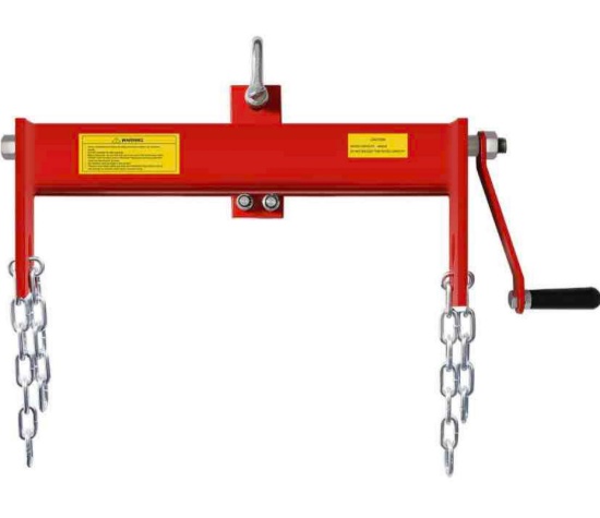 VIVOHOME Heavy Duty Steel 2 Ton / 4000lbs Engine Hoist Load Leveler Shop Crane Cherry Picker with 2