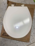 Bemis 500EC 006 Toilet Seat with Easy Clean & Change Hinges, Round, Durable Enameled Wood, Bone