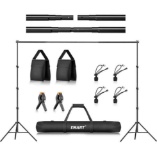 EMART Photo Video Studio 7x10Ft (W x H) Adjustable Background Stand Backdrop Support System Kit with